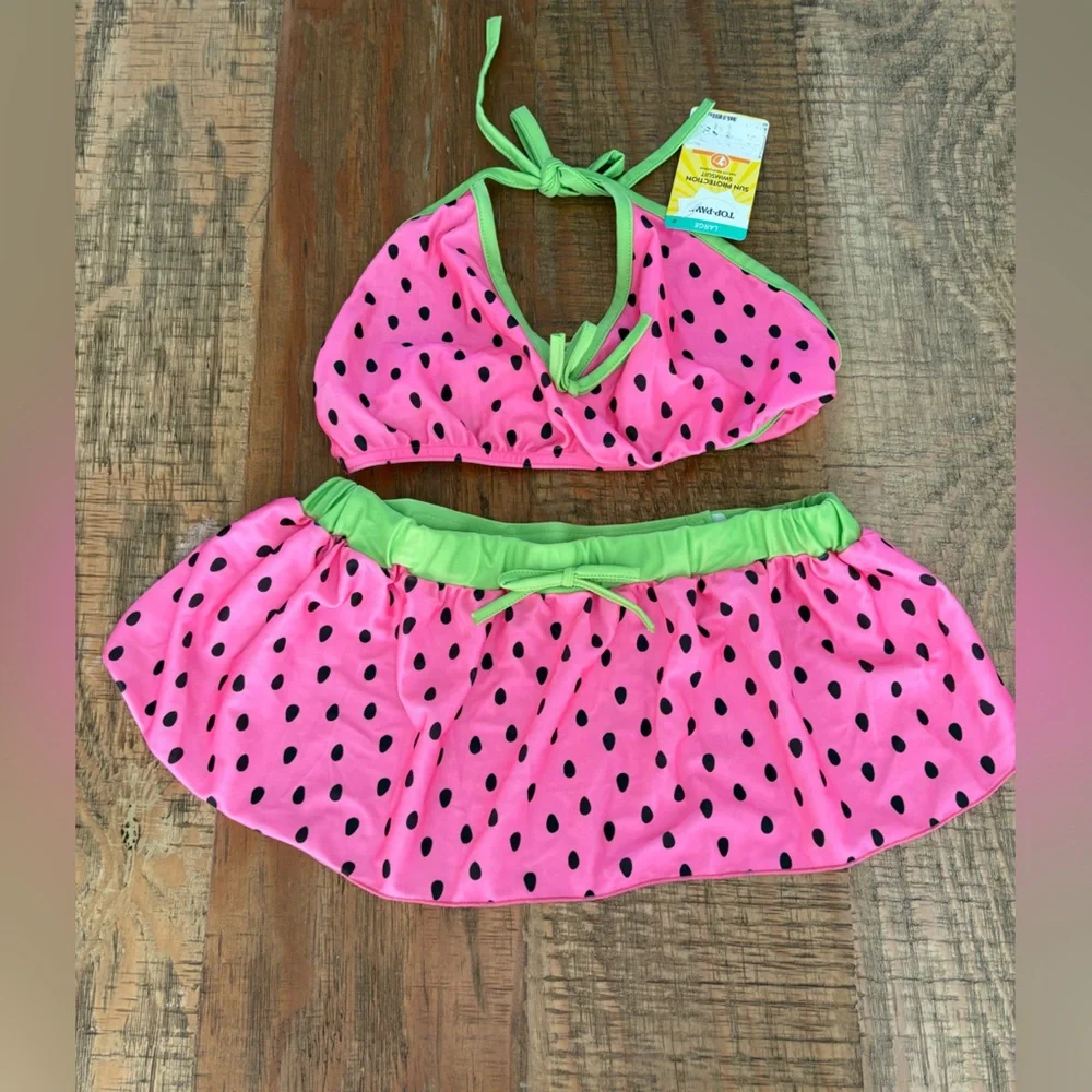 Dog Bikini Pink and Green Watermelon Bikini Set - Picture 1 of 2